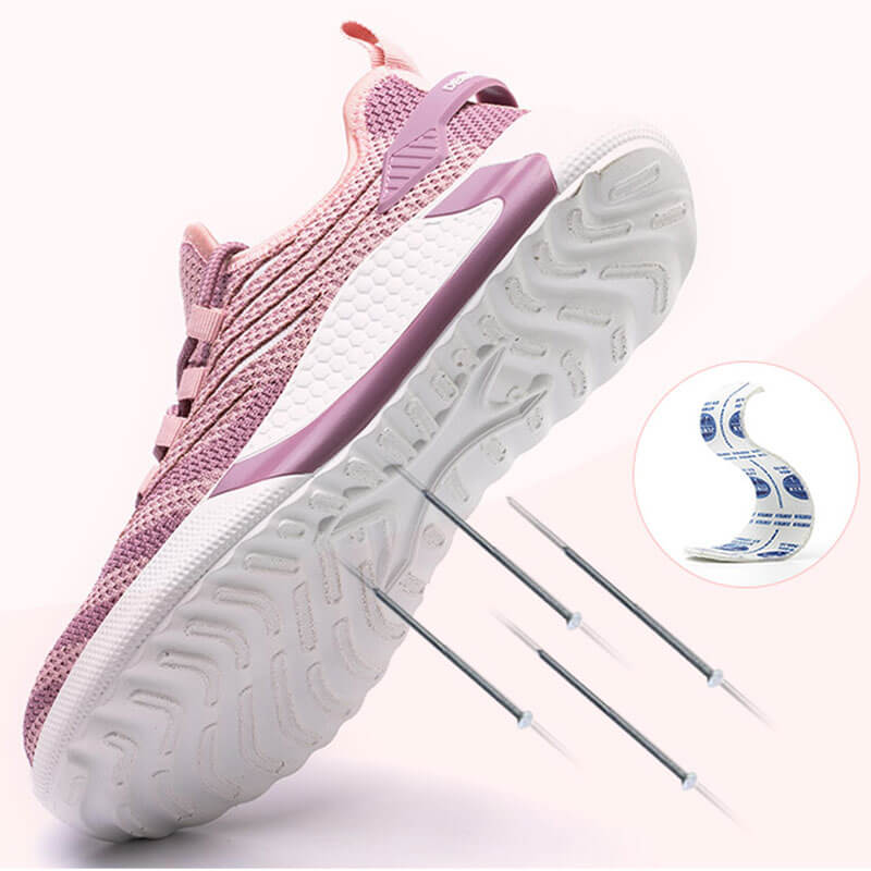 DS55 Stylish Steel Toe Work Shoes For Women Pink