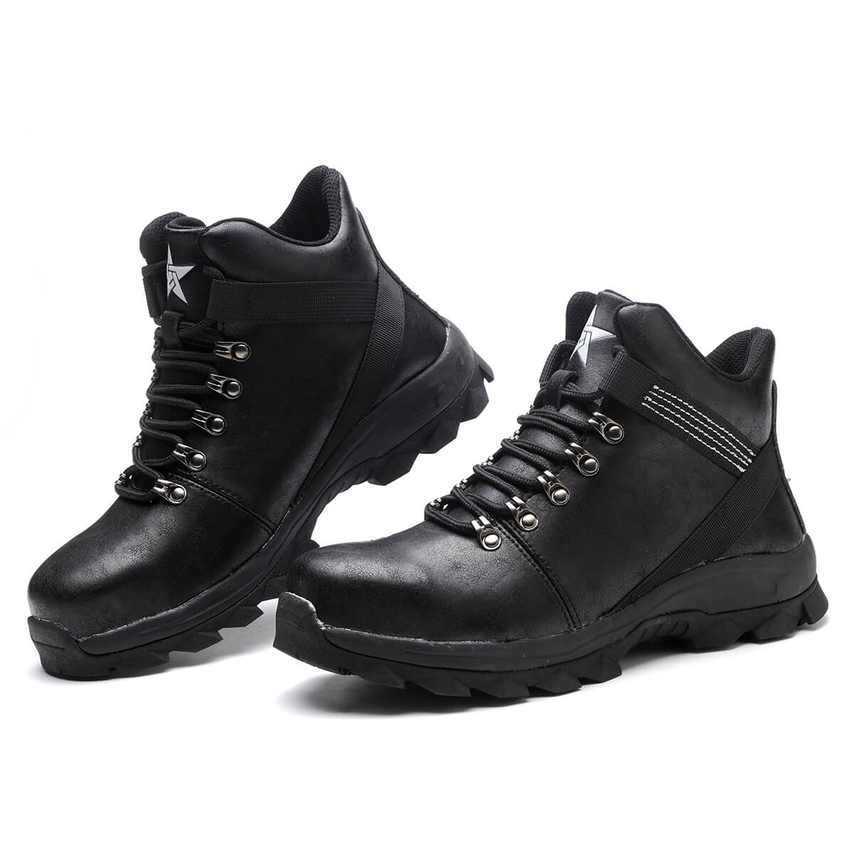 DS915 Comfortable Leather Slip Resistant Steel Toe Motorcycle Boots