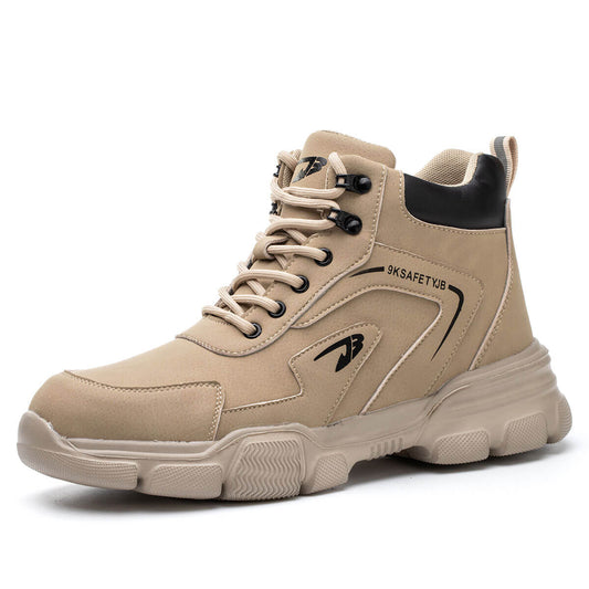 DS9193 Comfortable Steel Toe Work Boots Khaki