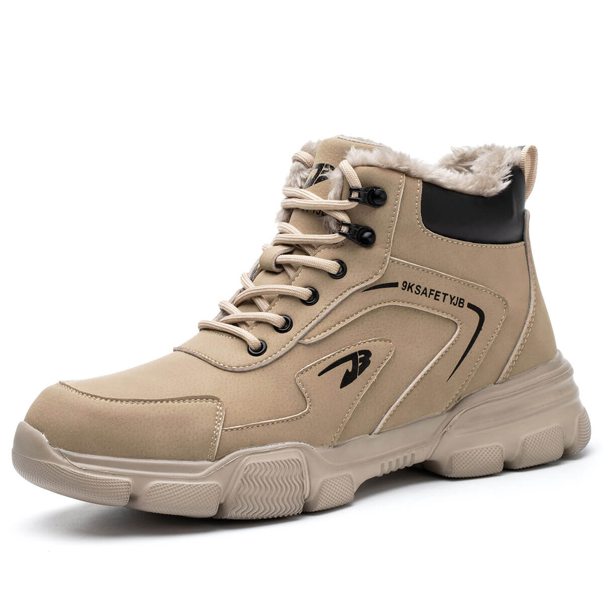 DS9193 Warmest Winter Steel Toe Work Boots Khaki – Defend Shoes